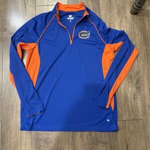 Florida Gators Colosseum Polyester Qtr Zip Men’s Size M Orange Blue Long Sleeve